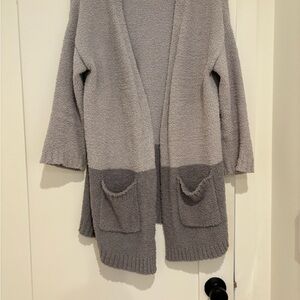 Thread & Supply Two-Tone Gray Long Lounge Cardigan